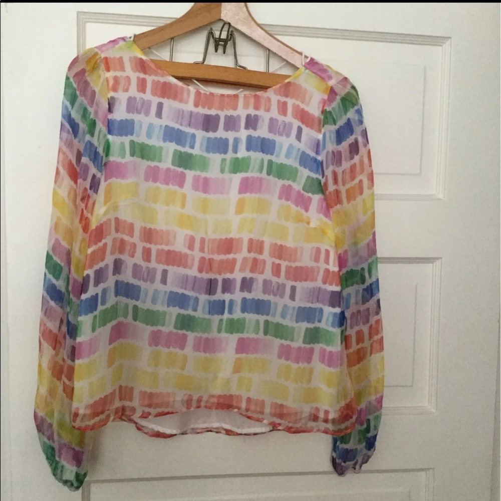 Line & Dot sophisticated rainbow women Top